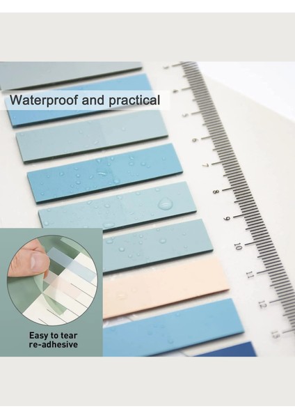 Şeffaf Renkli Yapışkan Not Kağıtları 3'lü Set 600 Yaprak ile Düzenleyici Çözüm modelleri