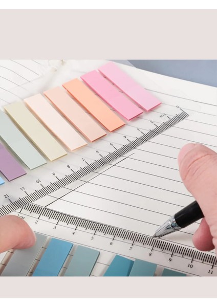 Şeffaf Renkli Yapışkan Not Kağıtları 3'lü Set 600 Yaprak ile Düzenleyici Çözüm fırsatları