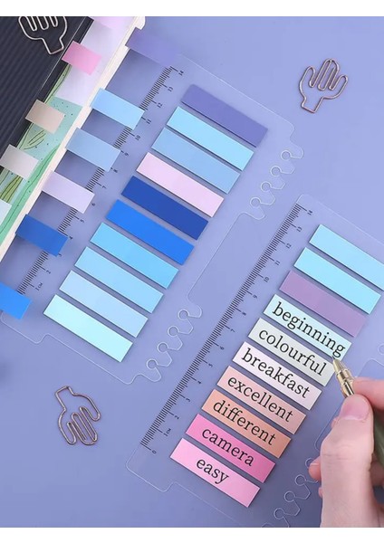 Şeffaf Renkli Yapışkan Not Kağıtları 3'lü Set 600 Yaprak ile Düzenleyici Çözüm indirimleri