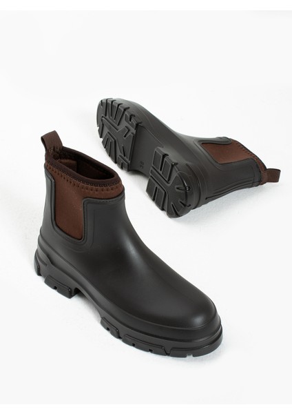 Kahve Mat Su Geçirmez Içi Sıcacık Scuba Astarlı Kadın Botu FT555