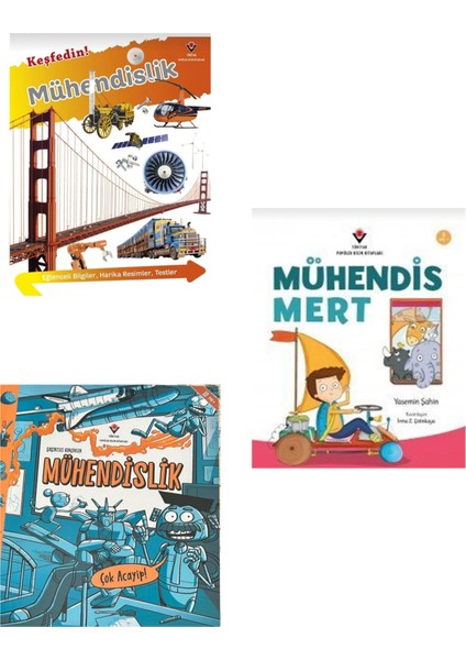 Keşfedin Mühendislil, Mühendis Mert Vemühendislik 3 Set Kitap