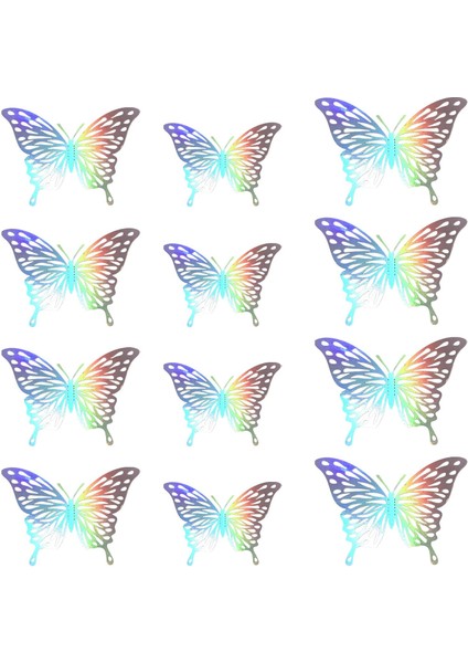 12 3D Çıkartmaları 3D Dekoru Içi Boş Çıkartması Doğum Günü, Odası, , Veranda, Çim, Yard, Kek Dekorları (Yurt Dışından) fiyatları