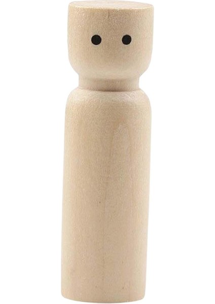 Ahşap Mandal Bebek, Dıy Yapımı Için Boyaya Yaratıcı Dekoratif Ahşap Figürinler 7cmx2.1cm Düz (Yurt Dışından)