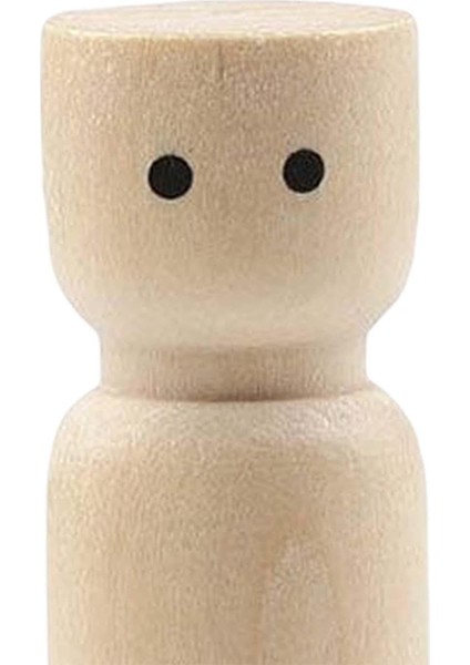 Ahşap Mandal Bebek, Dıy Yapımı Için Boyaya Yaratıcı Dekoratif Ahşap Figürinler 7cmx2.1cm Düz (Yurt Dışından)