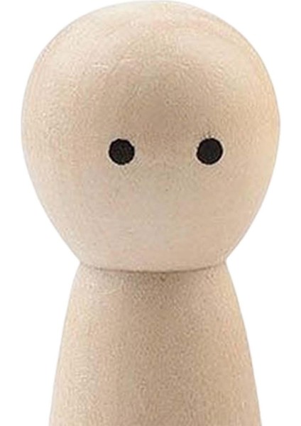 Ahşap Mandal Bebek, Dıy Yapımı Için Boyaya Yaratıcı Dekoratif Ahşap Figürler 7cmx1.8cm Yuvarlak Çocuk (Yurt Dışından)