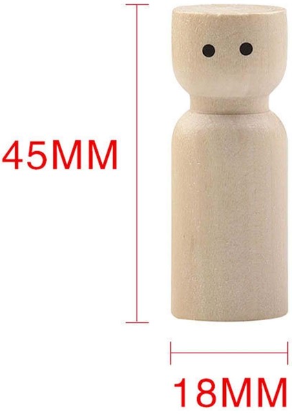 Ahşap Mandal Bebek, Dıy Yapımı Için Boyaya Yaratıcı Dekoratif Ahşap Figürinler 4.5cmx1.8cm Düz (Yurt Dışından) indirimleri