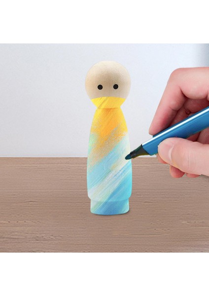 Ahşap Mandal Bebek, Dıy Yapımı Için Boyaya Yaratıcı Dekoratif Ahşap Figürler 7 cm x 1.8 cm Yuvarlak Kız Kırmızı Dudaklar (Yurt Dışından) fiyatları