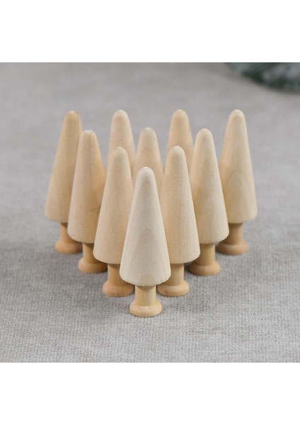 10X Bitmemiş Ahşap Süsler Oturma Odası Şömine Tatilleri Için Dekoratif 2.5cmx7.5cm (Yurt Dışından)