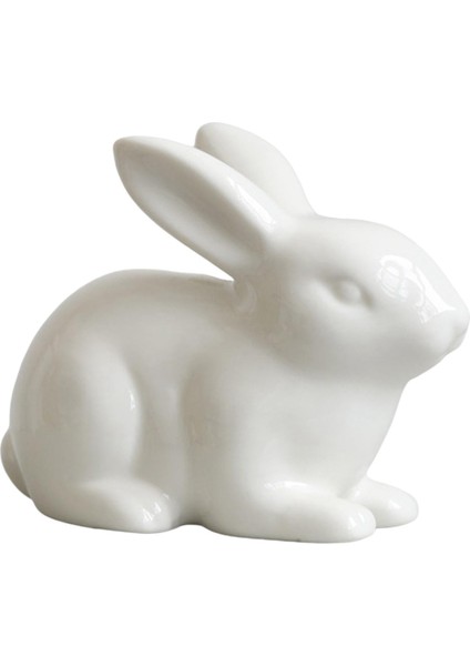 Tavşan Heykeli Seramik El I Modern Paskalya Tavşanı Figürleri Paskalya C 7X10 cm (Yurt Dışından)