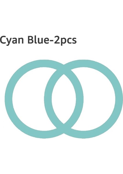 Camgöbeği Mavi Tarzı Magsafe Için Kablosuz Şarj Etiketi Evrensel Manyetik Araç Telefonu Tutucu Metal Halka Yuvarlak Demir Sac iPhone Pro Max Için (Yurt Dışından)