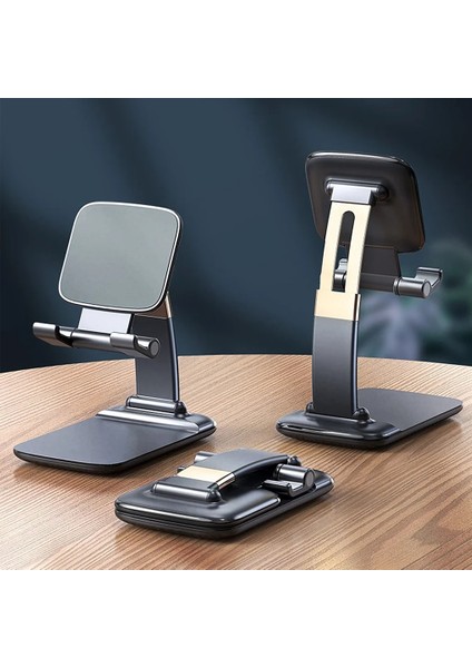 Siyah-Shensuo Tarzı 2022 Metal Masaüstü Tablet Tutacağı Masa Hücresi Katlanabilir Uzatılabilir Destek Masası Cep Telefonu Tutacağı iPhone iPad Için Ayarlanabilir Stand (Yurt Dışından)