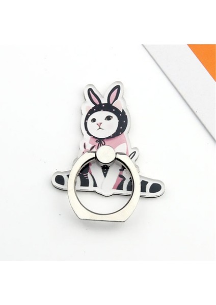 E Stili 360 Derece Sevimli Kedi Boyalı Parmak Yüzük Tutacağı Akıllı Telefon Telefon Standı Tutacağı Cep Telefonu Tutacağı iPhone Tüm Telefonlar Için Stand (Yurt Dışından) fırsatları