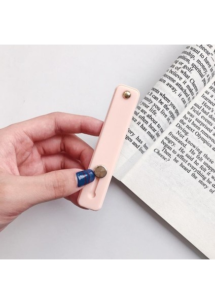 No.5 Tarzı 1 Adet Düz Renk Parmak Yüzük Telefon Sahipleri Itme Çekme Parmak Kavrama Anti-Damla Bilek El Bandı Evrensel Cep Telefonu Tutucu Standları (Yurt Dışından)