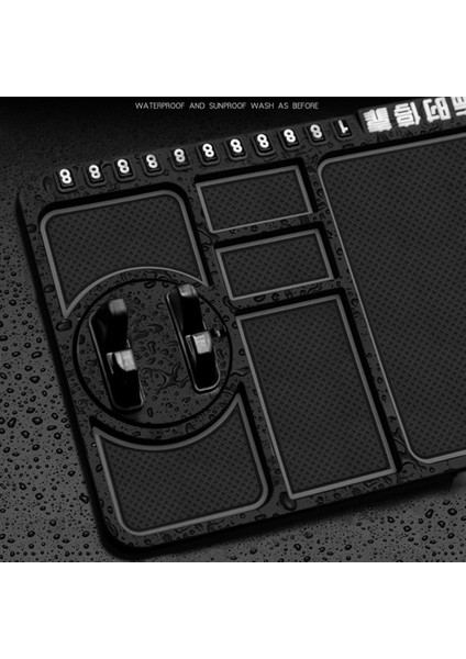 Siyah Stil Çok Fonksiyonlu Araba Kaymaz Mat Oto Telefon Tutacağı Kaymaz Yapışkan Anti Slide Dash Telefon Montajı Silikon Pano Araba Pad Mat (Yurt Dışından)