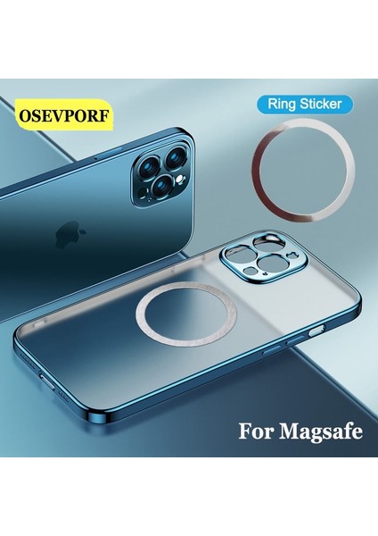 5 Adet Tarzı Manyetik Emme Için Yuvarlak Metal Halka Qi Kablosuz Şarj Cihazı Hava Firar Mıknatısı Araç Montaj Tutacağı Çıkartmalar iPhone 12 Pro Max 12MINI (Yurt Dışından) modelleri