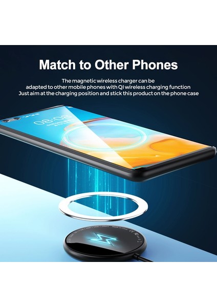 5 Adet Tarzı Manyetik Emme Için Yuvarlak Metal Halka Qi Kablosuz Şarj Cihazı Hava Firar Mıknatısı Araç Montaj Tutacağı Çıkartmalar iPhone 12 Pro Max 12MINI (Yurt Dışından) fırsatları