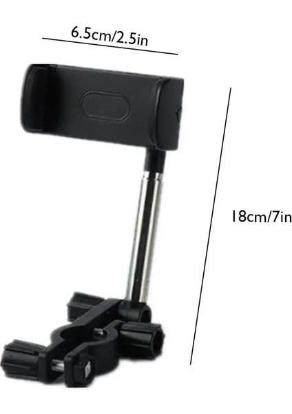 Siyah Stil Evrensel Destek Telefon Tutucu Montaj Araç Telefonu cl Derece Cep Telefonu Standı Dikiz Aynası Gps Braketi (Yurt Dışından)