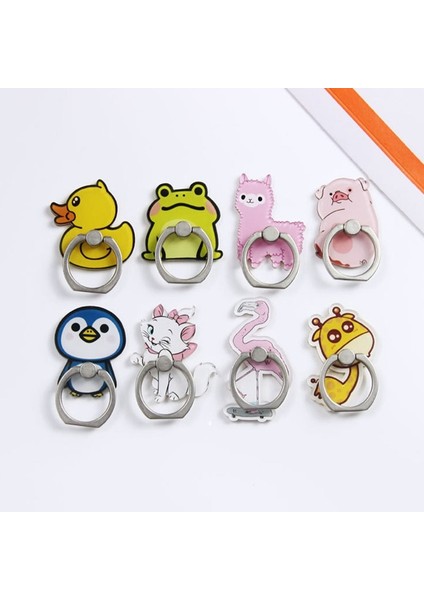 No.4 Tarzı Ew 8 Sevimli Ördek Domuz Geyik Kurbağa Kedi Alpaka Flamingo Penguin Akrilik Cep Telefonu Halka Braketi Için Elma Xr Xs Max (Yurt Dışından)