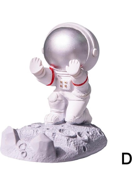 D Stili Reçine Astronotlar Süsler Evrensel Cep Cep Telefonu Standı Tutucu Spaceman Braketi Oyuncaklar Ev Ofis Masası Dekor Doğum Günü Partisi (Yurt Dışından)