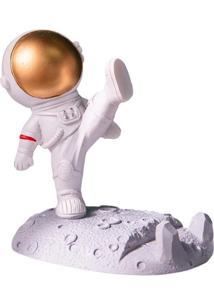D Stili Reçine Astronotlar Süsler Evrensel Cep Cep Telefonu Standı Tutucu Spaceman Braketi Oyuncaklar Ev Ofis Masası Dekor Doğum Günü Partisi (Yurt Dışından) fırsatları