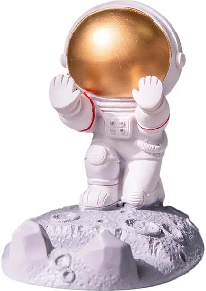D Stili Reçine Astronotlar Süsler Evrensel Cep Cep Telefonu Standı Tutucu Spaceman Braketi Oyuncaklar Ev Ofis Masası Dekor Doğum Günü Partisi (Yurt Dışından) indirimleri
