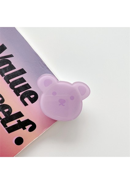 D8 Stili Sevimli Kore 3D Karikatür Ayı Tavşan Evrensel Telefon Tutacağı Katlanabilir Tutucu Genişleyen Telefon Standı iPhone 12 Için Parmak Yüzük Tutacağı (Yurt Dışından)