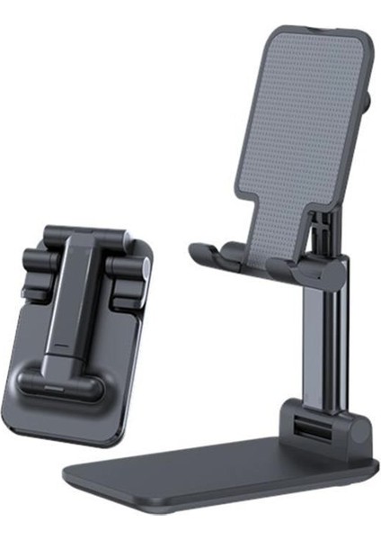 Siyah Renk Stili Cmaos Metal Masaüstü Tablet Tutucu Masa Hücre Katlanabilir Uzatmak Destek Masası Cep Telefonu Tutucu iPhone iPad Için Standı Ayarlanabilir (Yurt Dışından)