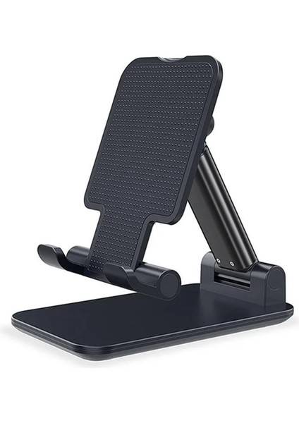 Siyah Renk Stili Cmaos Metal Masaüstü Tablet Tutucu Masa Hücre Katlanabilir Uzatmak Destek Masası Cep Telefonu Tutucu iPhone iPad Için Standı Ayarlanabilir (Yurt Dışından)