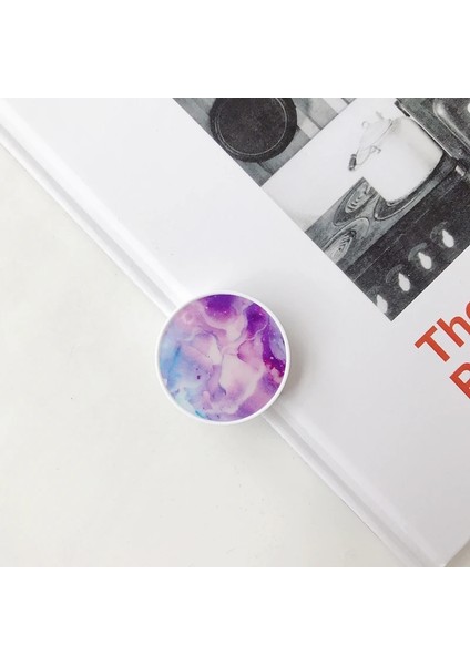 R28 Stili Lüks Renkli Mermer Katlanabilir Telefon Standı Tüm Telefonlar ve Tabletler Için Tutucular Cep Telefonu Evrensel Parmak Yüzük Tutacağı (Yurt Dışından)