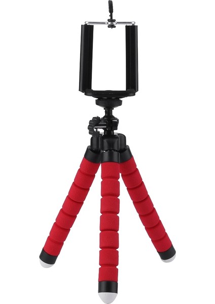 Kırmızı Stil Mini Esnek Sünger Ahtapot Tripod Telefon Klipsi Tutucu Standları ile Cep Telefonu Kamerası Için Genişleyen Tripod Standı (Yurt Dışından)