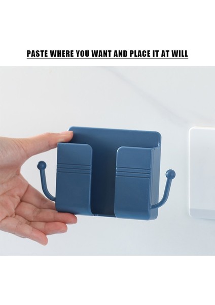 No.3 Tarzı Duvara Monte Organizatör Yumruksuz Duvar Saklama Kutusu Uzaktan Kumanda Cep Telefonu Fişi Duvar Tutucu Şarj Çok Işlevli Stand (Yurt Dışından) fırsatları