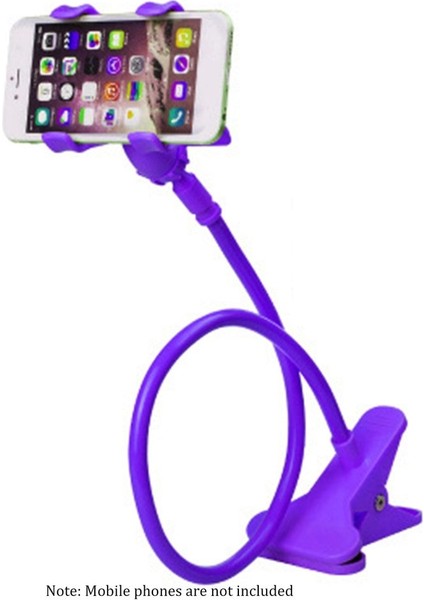Mor Tarzı Evrensel Telefon Tutucu Yatak Klipsi Tembel Esnek Gooseneck Kelepçe Uzun Arms iPhone Android Için Montaj Yatak Masası Cep Telefonu Tutucu (Yurt Dışından)