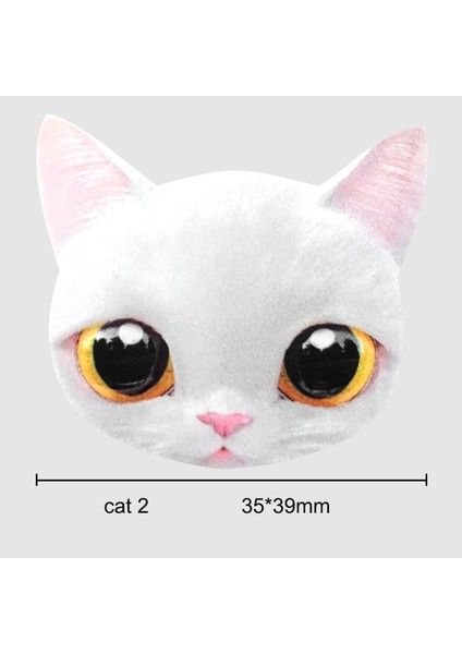 Beyaz Kedi Stili Hayvan Metal Plaka Evrensel Yedek Metal Sac Levha Manyetik Araç Montaj Telefon Tutucu Için Mıknatıs Mobil Standı Aksesuarları (Yurt Dışından)