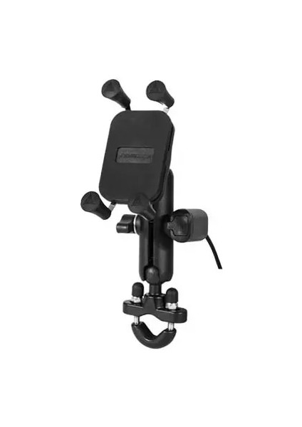 Gidon Şarj Stili Evrensel Motosiklet Cep Telefonu Tutucu Şarj Cihazı Alüminyum Bisiklet Telefon Standı Gps Montaj Braketi Desteği Akıllı Telefon (Yurt Dışından)