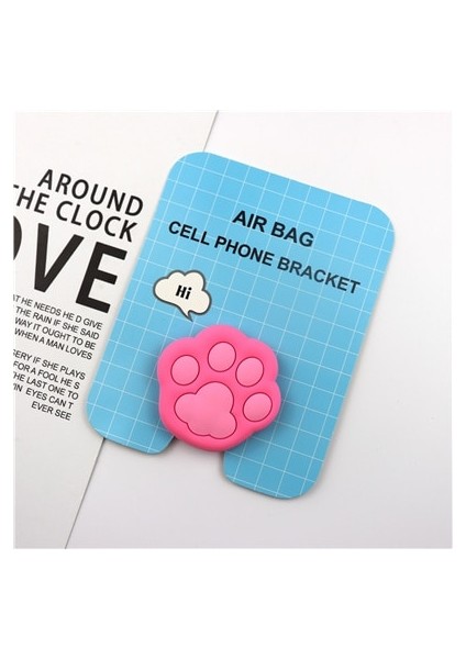 Pembe Pençe Stili Lüks Sevimli Karikatür Parmak Cep Telefonu Kolu Braketi iPhone Cep Telefonu Aksesuarı Genişleyen Stand Telefon Mobil Standı (Yurt Dışından)