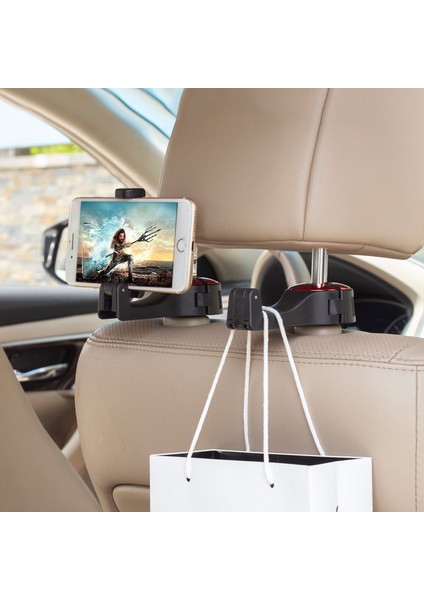 Mavi Stil Ykskr Ayarlanabilir Araba Kafalık Kancaları Mobil Standı Araç Telefonu Tutucu Çanta Çanta Ev Eşyaları Için Raptiye Koltuk Arka Askı Klipleri (Yurt Dışından) fiyatları