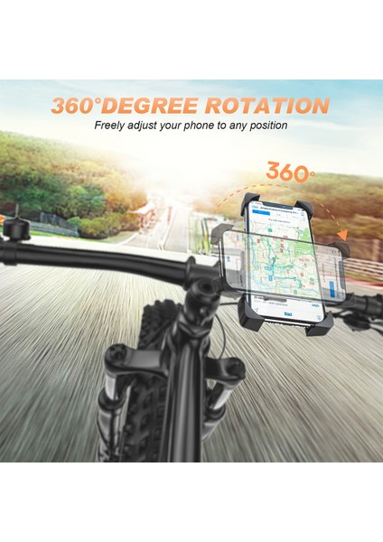 Siyah Stil 360 Derece Bisiklet Telefon Tutacağı Motosiklet Bisiklet Telefon Tutacağı Gidon Standı Montaj Braketi Montaj Telefon Tutacağı iPhone Samsung Için (Yurt Dışından) fırsatları