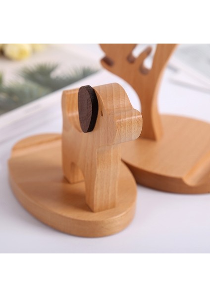 Çok Renkli Stil Telefon Tutucusu Cep Telefonu Braketi Ahşap Karikatür Köpek Açık Kahverengi Cep Telefonu Tutucusu Masif Ahşap Midilli Masaüstü Cep Telefonu Tutucusu (Yurt Dışından) indirimleri