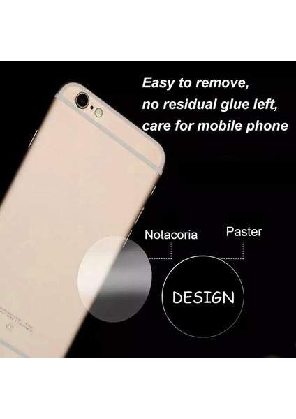 A1279A1539A987 Stili 3 Adet Metal Levha Levha Mıknatıs Cep Telefonu Tutucu Için Manyetik Araç Telefonu Standı Sahipleri Supporto Selüloz Oto Evrensel (Yurt Dışından)