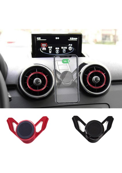 Gümüş Tarzı Audi A1 Için Manyetik Araç Tutucu Hava Firar Klip Montaj Metal Standı 360 Derece Dönebilen Akıllı Telefon Gps Desteği iPhone Huawei Için (Yurt Dışından) fiyatları