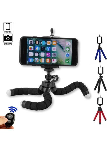 Tutucu Tarzı Mini Esnek Sünger Ahtapot Tripod Telefon Klipsi Tutucu Standları ile Cep Telefonu Kamerası Için Genişleyen Tripod Standı (Yurt Dışından)