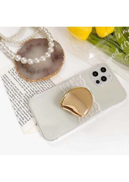 No.3 Tarzı Metal Kaplama Ayna Katlanır Cep Telefonu Tutucu Soket Cep Telefonu Aksesuarları Genişleyen Stand Telefon Girp (Yurt Dışından)