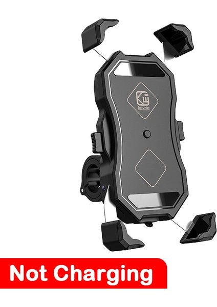 Şarj Tarzı Yok Motosiklet Telefon Tutucu 15W Kablosuz Şarj Cihazı Qc3.0 Tel Şarj Braketi Yarı Otomatik Stand 360 Derece Mobil Cep Telefonu Desteği (Yurt Dışından)