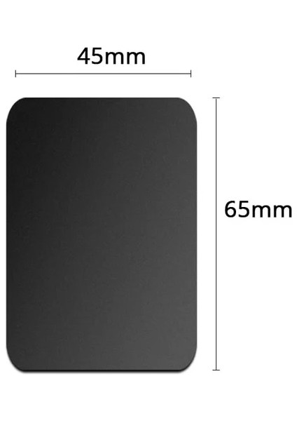 1 Adet Siyah 45X65 Tarzı Manyetik Metal Plaka Araç Telefonu Tutucu Evrensel Demir Levha Disk Sticker Montaj Cep Telefonu IPhone Için Mıknatıs Standı (Yurt Dışından)