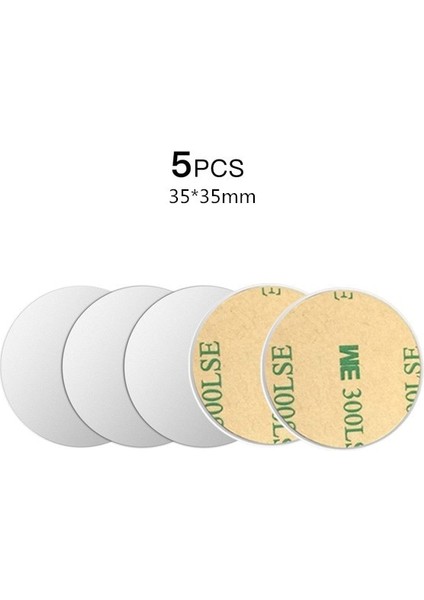 5 Adet Gümüş 35X35 Tarzı Manyetik Metal Plaka Araç Telefonu Tutucu Evrensel Demir Levha Disk Sticker Montaj Cep Telefonu IPhone Için Mıknatıs Standı (Yurt Dışından)