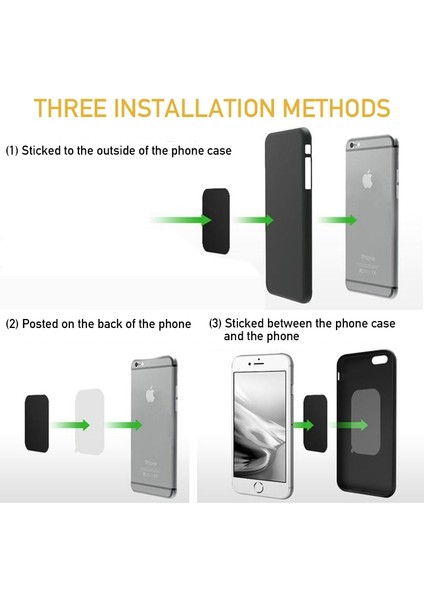 5 Adet Gümüş 35X35 Tarzı Manyetik Metal Plaka Araç Telefonu Tutucu Evrensel Demir Levha Disk Sticker Montaj Cep Telefonu IPhone Için Mıknatıs Standı (Yurt Dışından) modelleri