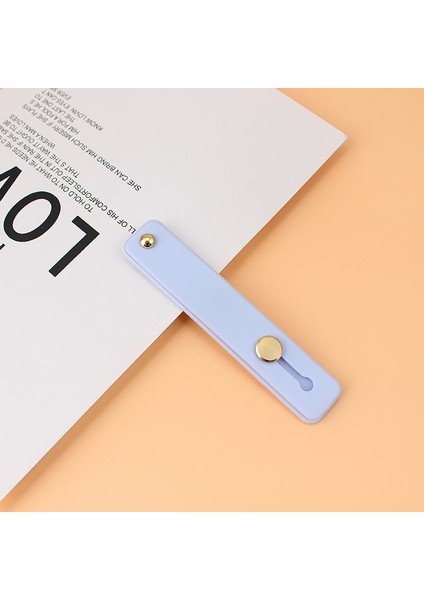 A25-AÇIK Mor Stili Parmak Yüzük Telefon Tutucu Şeker Düz Renk Bilek Bandı El Bandı Parmak Kavrama Itin Çekin Evrensel Cep Telefonu Tutucu Standı (Yurt Dışından)