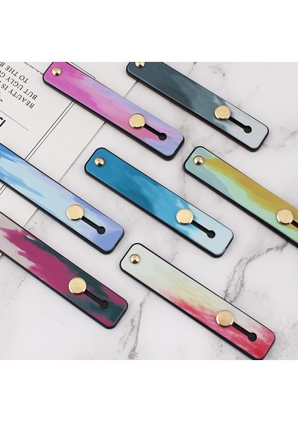 A25-AÇIK Mor Stili Parmak Yüzük Telefon Tutucu Şeker Düz Renk Bilek Bandı El Bandı Parmak Kavrama Itin Çekin Evrensel Cep Telefonu Tutucu Standı (Yurt Dışından) fiyatları