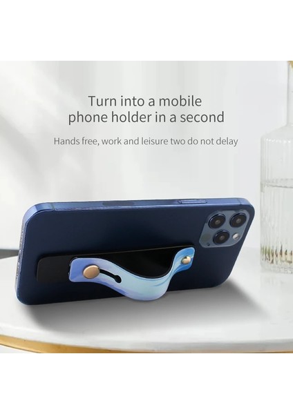 A25-AÇIK Mor Stili Parmak Yüzük Telefon Tutucu Şeker Düz Renk Bilek Bandı El Bandı Parmak Kavrama Itin Çekin Evrensel Cep Telefonu Tutucu Standı (Yurt Dışından) fırsatları