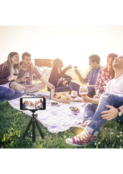 F Stili Cep Telefonu Tutucu Esnek Tripod Sünger Ahtapot Braketi Telefon Klipsi ile Kamera Selfie Monopod Akıllı Telefon Için Genişleyen Stand (Yurt Dışından)